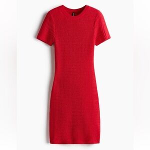 H&M Red Knit Mini Dress